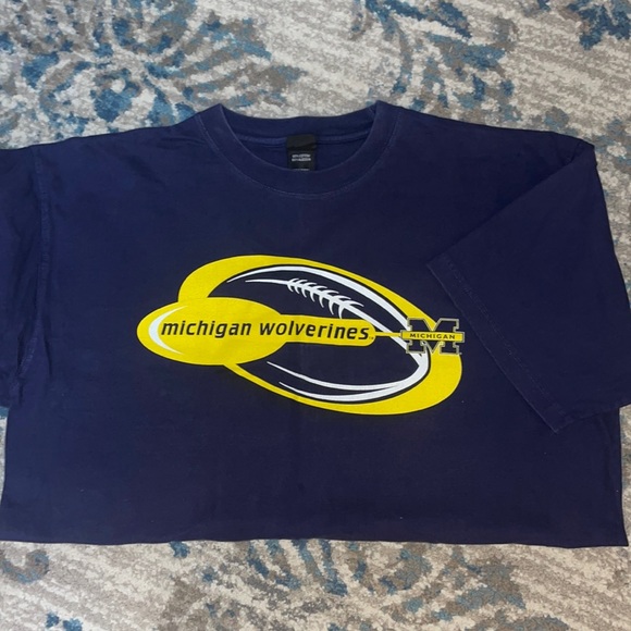 Starter Navy Michigan Wolverines T-Shirt - Picture 1 of 4